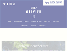 Tablet Screenshot of chezolivier.com.au